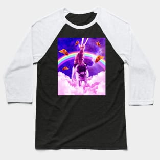 Cosmic Cat Riding Unicorn Pug Baseball T-Shirt